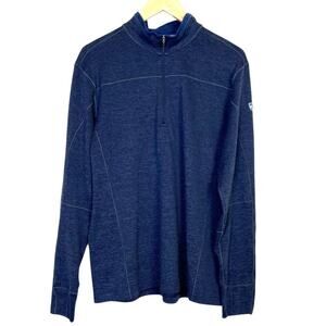 KÜHL 1/4-Zip Performance Pullover Sweater in Navy Blue Men’s Large